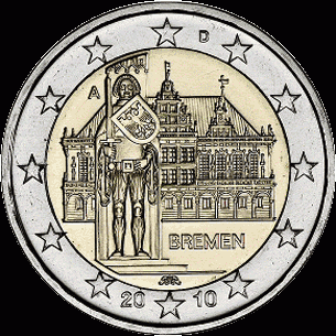 Duitsland 2 euro 2010 Bremen: Rathaus UNC